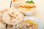 Hummus With Pita Bread Stock Photo
