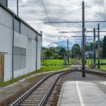 Railway Line At St Georgen Im Attergau Stock Photo