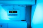 Measurement Air Conditioner In Power Source Room Stock Photo