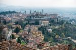 View Of Bergamo From Citta Alta Stock Photo