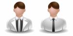 Avatar Businessmen On White Stock Photo