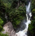Mountain River And Waterfall In The Andes Stock Photo
