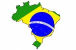 Brazil Map Background Stock Photo