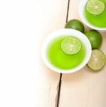 Green Lime Lemonade Stock Photo