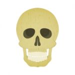 Halloween Vintage Grunge Design Style Skull Stock Photo