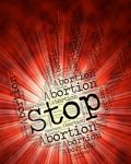 Stop Abortion Indicates Stopped Warning And Restriction Stock Photo