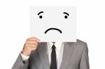 Concept Business Show Paper Emotion Unhappy Stock Photo