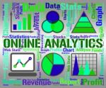 Online Analytics Shows Web Site And Chart Stock Photo