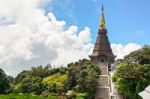 Phra Mahathat Napametanidon Pagoda Stock Photo