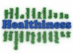 3d Imagen Healthiness Concept Word Cloud Background Stock Photo