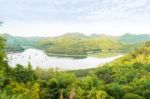 The Viewpoint Of Green Mountain In Huai Krathing Lake,thailand Stock Photo