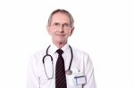 Portrait Of Caucasian Doctor Posing Stock Photo