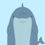 Cute Big Fat Dolphin Stock Photo