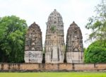 Sukhothai Historical Park, The Old Town Of Thailand In 800 Year Stock Photo
