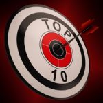Top Ten Target Shows Best In Charts Stock Photo