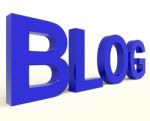 Blog Word In Blue Stock Photo