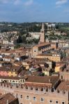 View Of Verona From The Lamberti Tower Stock Photo