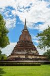 Unesco World Heritage Site Wat Chana Songkhram In Sukhothai Stock Photo