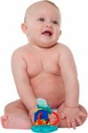 Cute Baby Boy With Toy Stock Photo