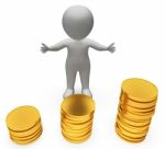 Money Coins Represents Investment Wealthy And Savings 3d Renderi Stock Photo