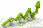 Financial Growth Graph Stock Photo