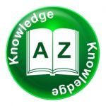Knowledge Badge Shows Learn Tutoring And Comprehension Stock Photo