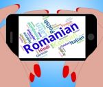 Romanian Language Shows Communication Dialect And International Stock Photo