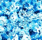 Square Blue Frozen Ice Blurred Abstraction Backdrop Stock Photo