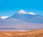 Volcanoes Licancabur And Juriques, Atacama, Chile Stock Photo
