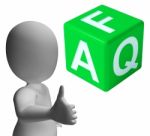 Faq Dice As Sign For Information Or Assisting Stock Photo