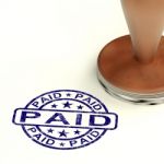 Rubber Stamp With Paid Word Stock Photo