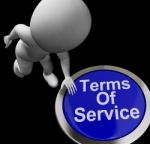 Terms Of Service Button Shows Websites Agreement And Conditions Stock Photo