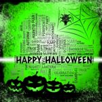 Happy Halloween Represents Trick Or Treat And Autumn Stock Photo