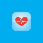 Heart Pulse Button Icon Flat   Illustration  Stock Photo