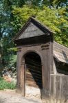 Sighisoara, Transylvania/romania - September 17 : Wooden Tunnel Stock Photo