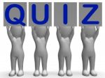 Quiz Banners Means Quiz Games Or Exams Stock Photo