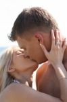 Kissing Romantic Couple Stock Photo