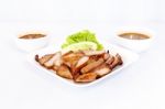 Sliced Grilled Pork Stock Photo