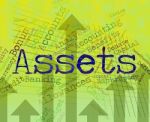 Assets Words Represents Owned Valuables And Belongings Stock Photo