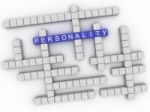 3d Image Personality Issues Concept Word Cloud Background Stock Photo