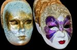 Venetian Masks On Display In A Shop In Venice Italy Stock Photo