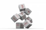 Dice And Percentage Stock Photo