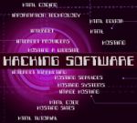 Hacking Software Means Program Shareware And Crack Stock Photo