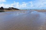 Bude, Cornwall/uk - August 12 : Walking Along The Beach At Bude Stock Photo