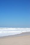 Beautiful Beach In Praia Del Rey Stock Photo