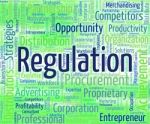 Regulation Word Indicates Ruling Rules And Statute Stock Photo