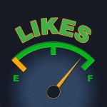 Likes Gauge Shows Social Media And Display Stock Photo