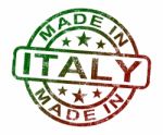 Made In Italy Stamp Stock Photo