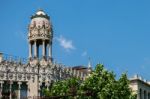 A Strange Tower Or Turret  In Barcelona Stock Photo