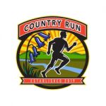 Country Marathon Run Icon Stock Photo
